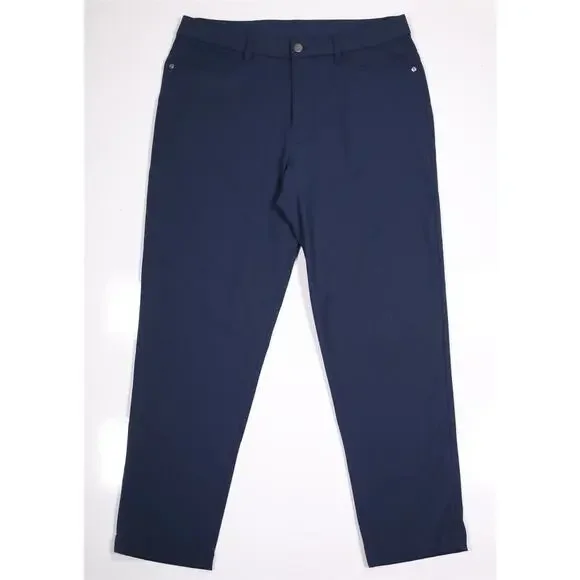 Lululemon Mens Symphony Blue ABC Classic Fit Warpstreme 5-Pocket Pants 33x29 - Picture 2 of 7